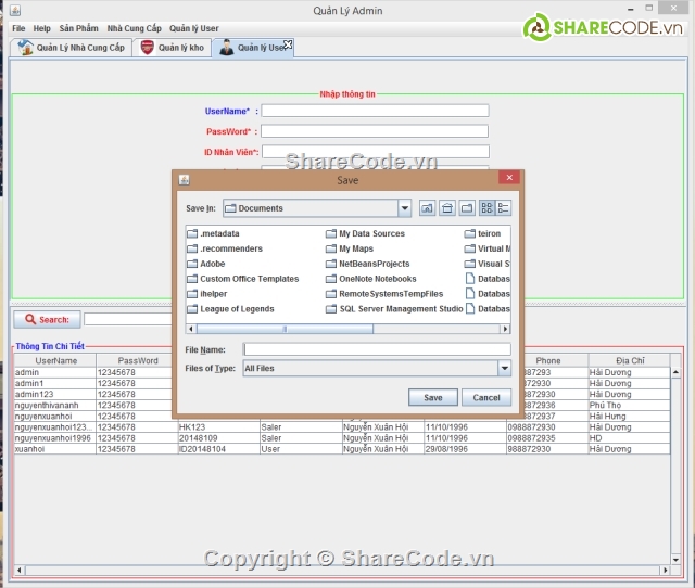 Quản lý sản phẩm,Quản lý siêu thị,code,Quản lý tài sản,Project Java,e